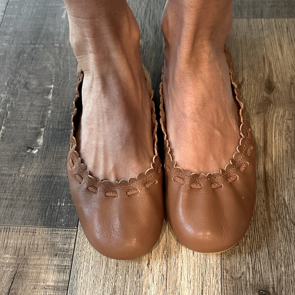 See By Chloe brown Jane ballet Flats size 37.5